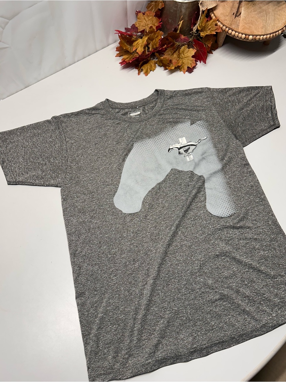 Ford Mustang Heather Gray Graphic Performance Tee